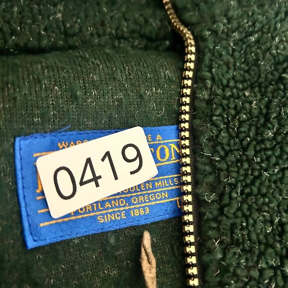 Pendleton Green Sherpa Fleece Half-Zip Pullover Size XL - Picture 6 of 7
